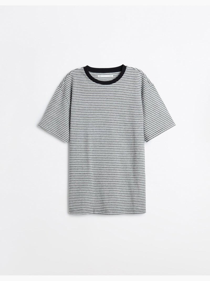 T-shirt jersey a righe, MO Fashion Nero - Kiabi