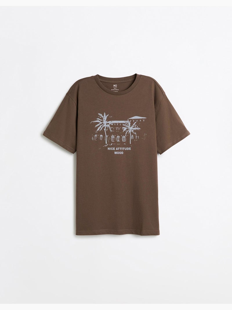 T-shirt jersey stampata, mo fashion Verde - Kiabi