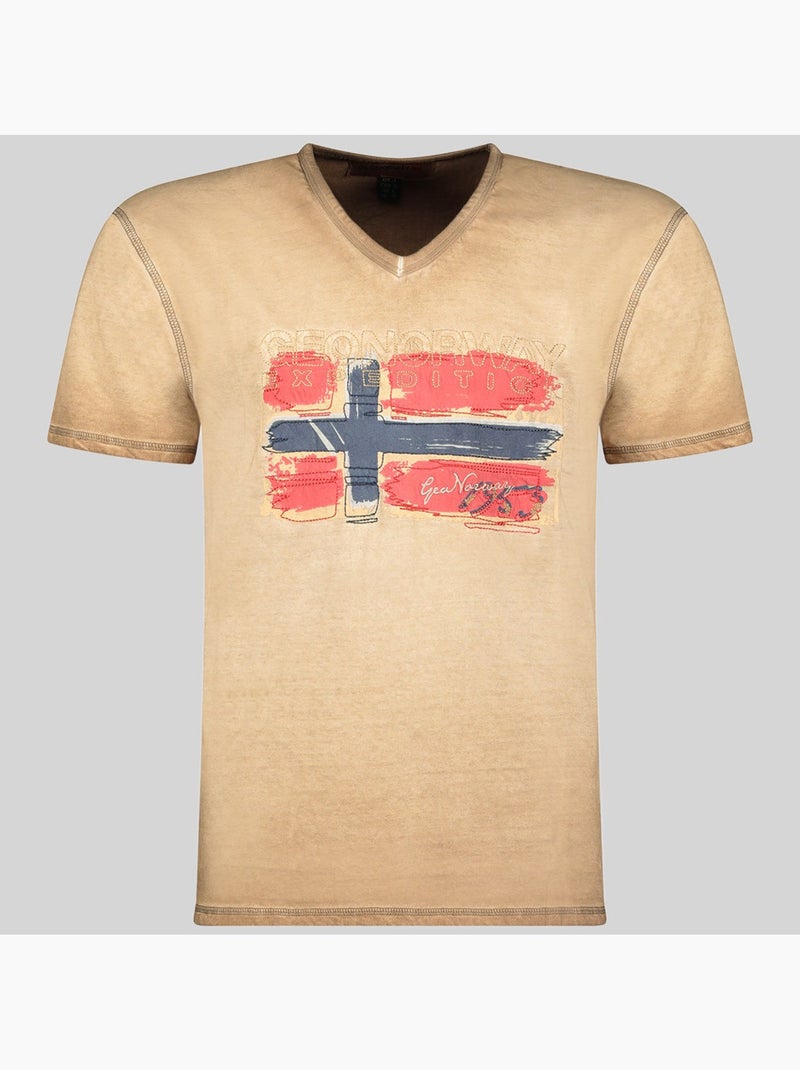 T-shirt joasis – geographical norway Beige - Kiabi