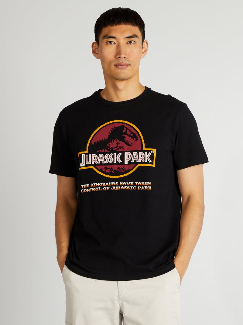 T-shirt 'Jurassic Park' 'Pixel art' NERO - Kiabi