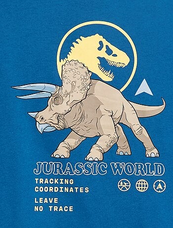 T-shirt 'Jurassic World' in cotone tinta unita