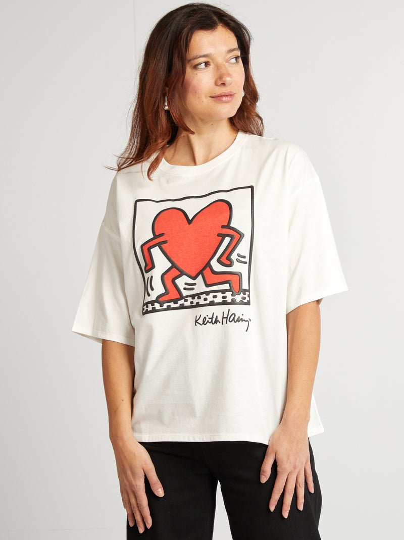 T-shirt 'Keith Haring' - 'San Valentino' BIANCO - Kiabi