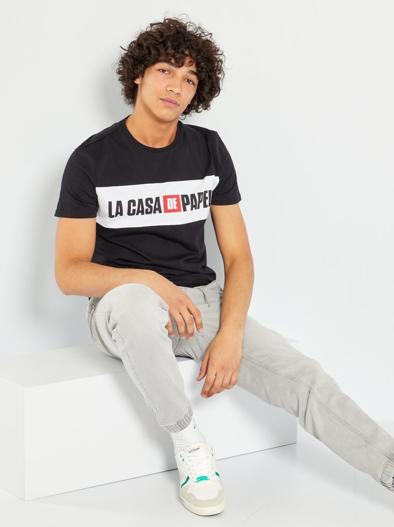 T-shirt 'La casa di carta' NERO - Kiabi