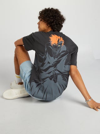 T-shirt larga 'Bleach' scollo tondo