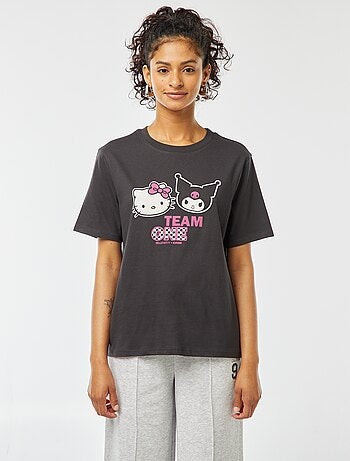 T-shirt larga con stampa 'Hello Kitty'