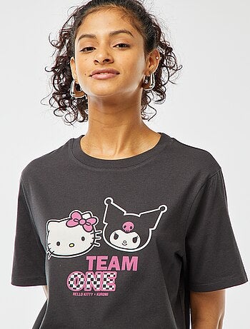 T-shirt larga con stampa 'Hello Kitty'