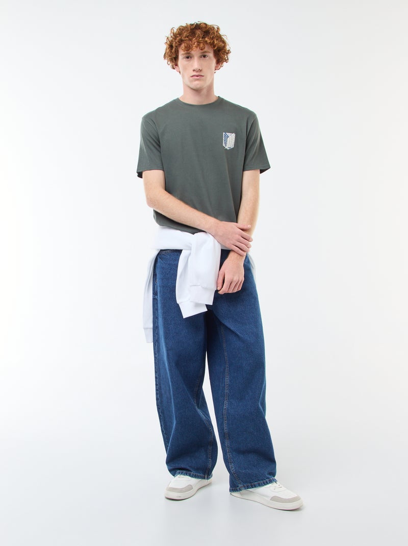 T-shirt 'L'attacco dei giganti' in cotone Verde - Kiabi