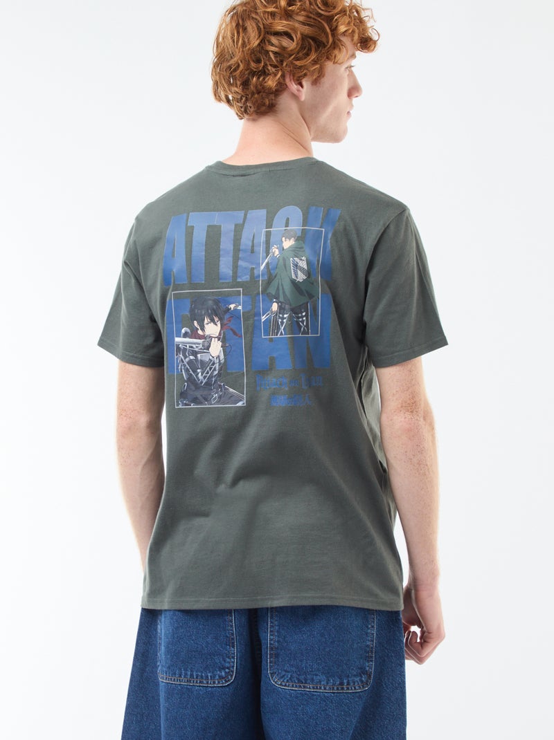 T-shirt 'L'attacco dei giganti' in cotone Verde - Kiabi