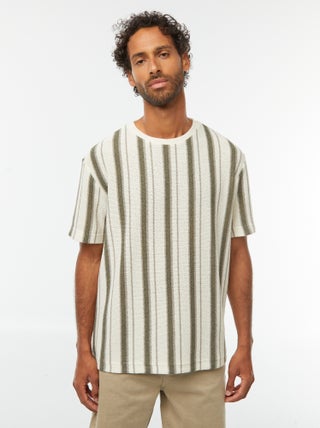 T-shirt lavorata a maglia a maniche corte -