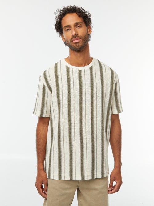 T-shirt lavorata a maglia a maniche corte - - Kiabi