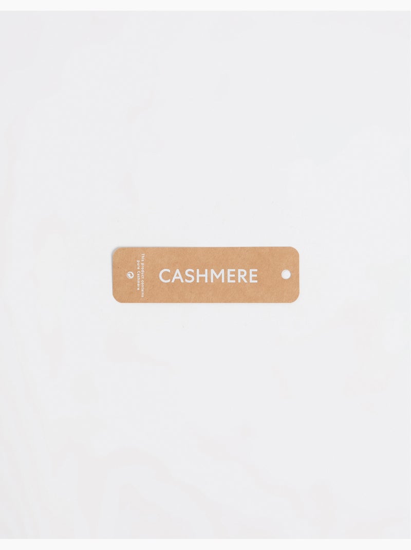 T-shirt lavorata a maglia con cashmere, MO Fashion Beige - Kiabi