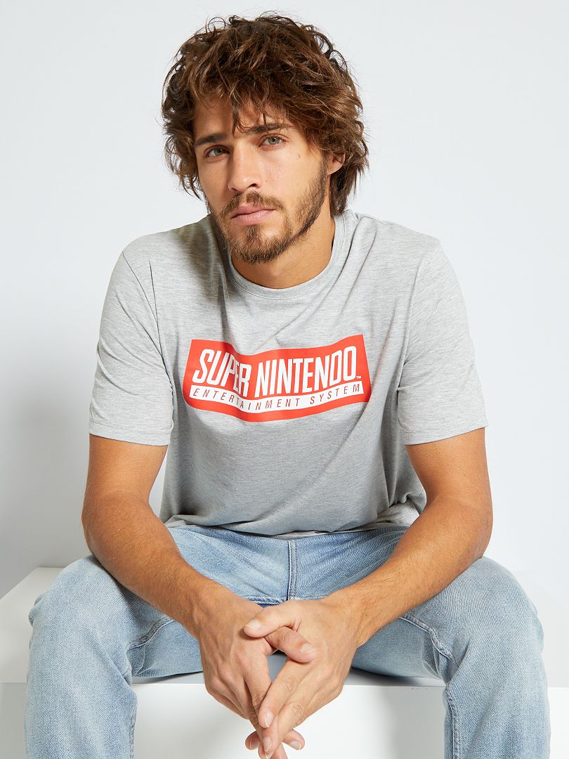 T-shirt logo 'Super Nintendo' GRIGIO - Kiabi