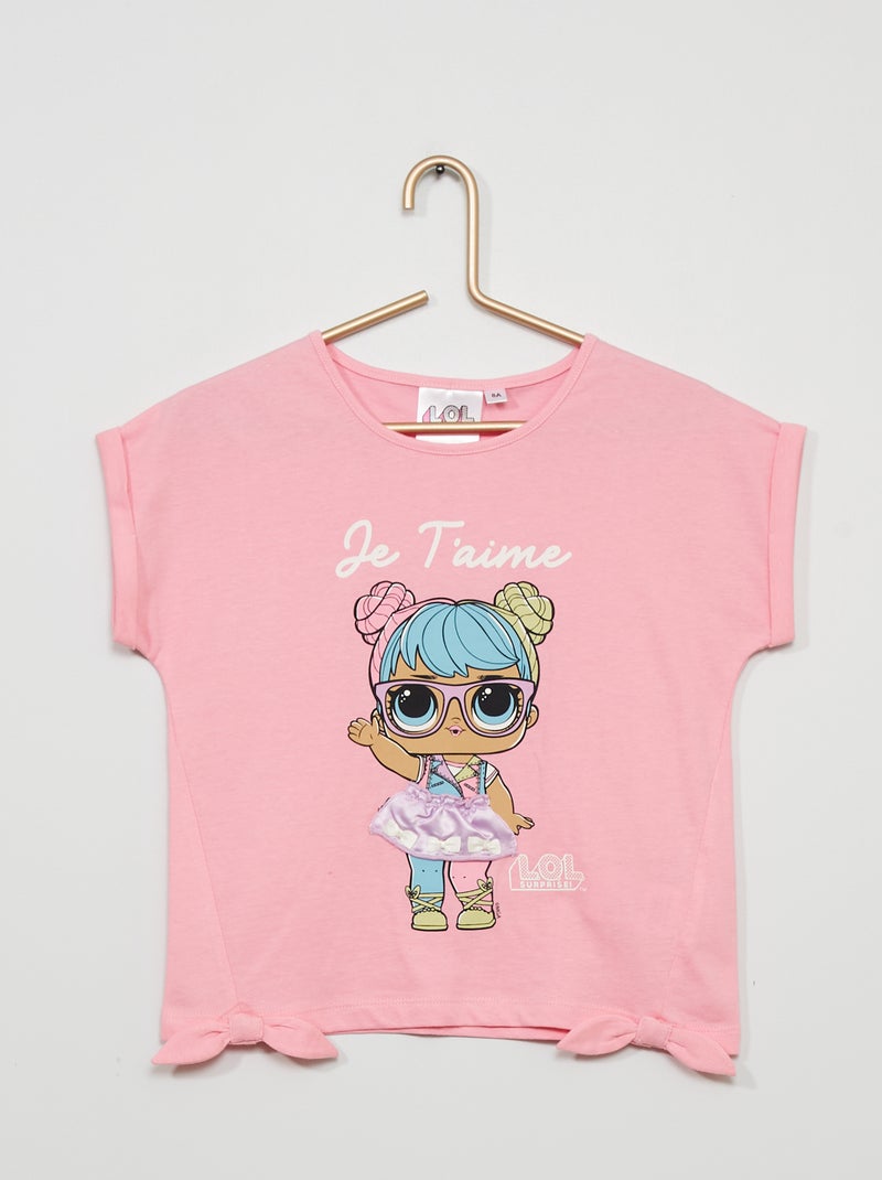 T-shirt 'LOL Surprise' rosa - Kiabi