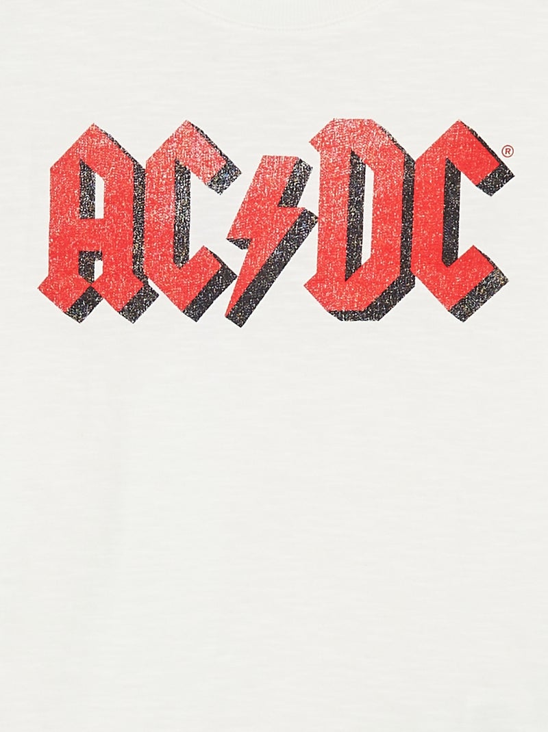 T-shirt loose a maniche corte 'AC/DC' Bianco - Kiabi