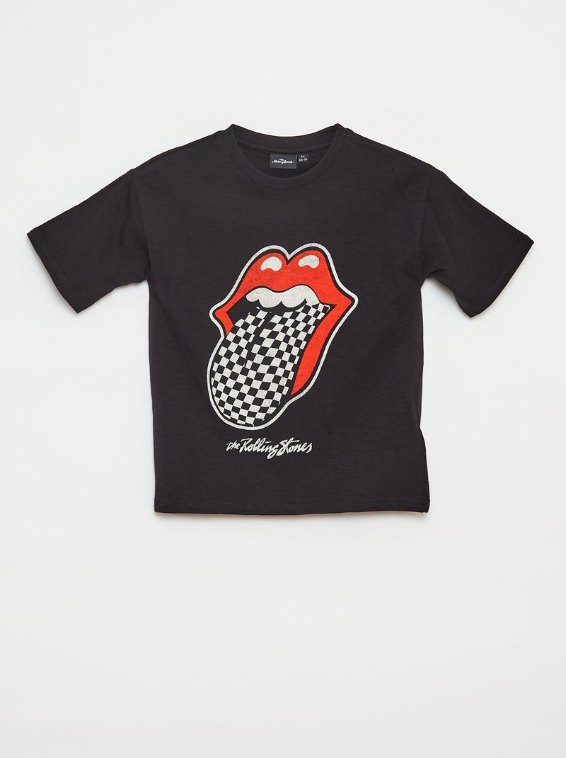 T-shirt loose a maniche corte 'Rolling Stones' Nero - Kiabi