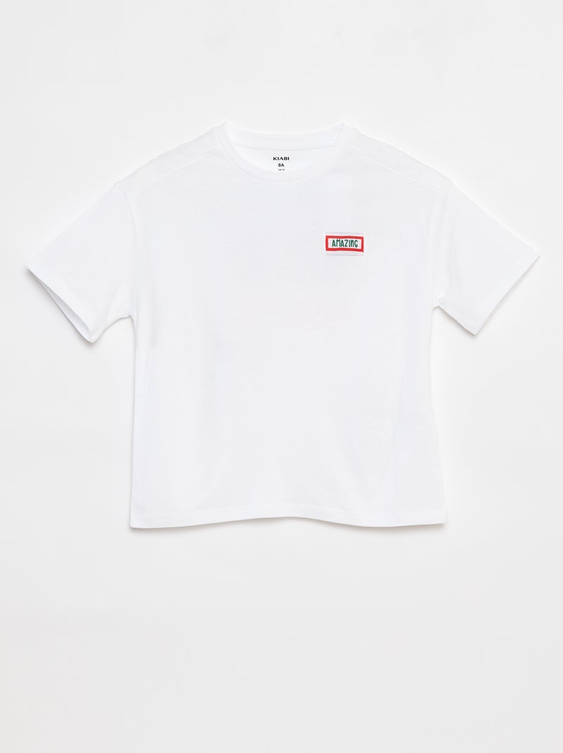 T-shirt loose fit a maniche corte Beige - Kiabi
