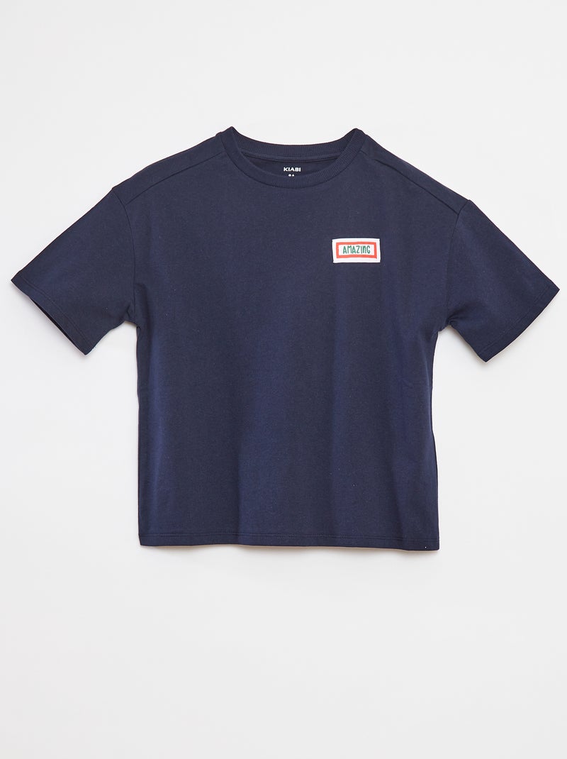 T-shirt loose fit a maniche corte Blu - Kiabi
