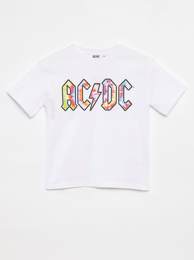 T-shirt loose fit 'ACDC' bianco - Kiabi