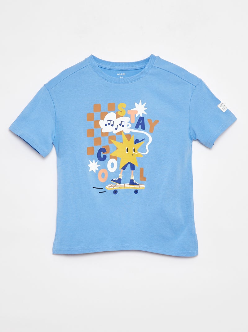 T-shirt loose fit con decorazione - Graphik Edition Blu - Kiabi