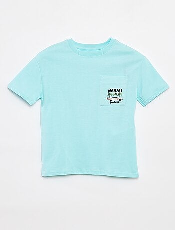 T-shirt loose fit con taschino sul petto