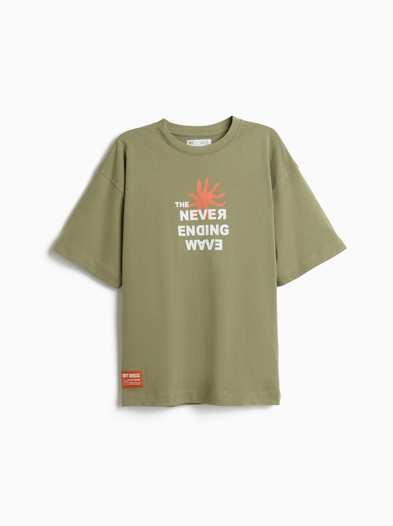 T-shirt loose fit, MO Fashion Verde - Kiabi