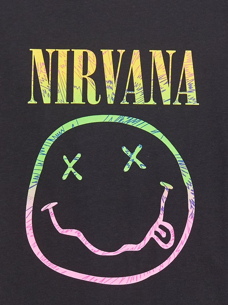 T-shirt loose fit 'Nirvana' nero - Kiabi