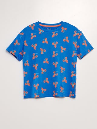 T-shirt loose fit stampata