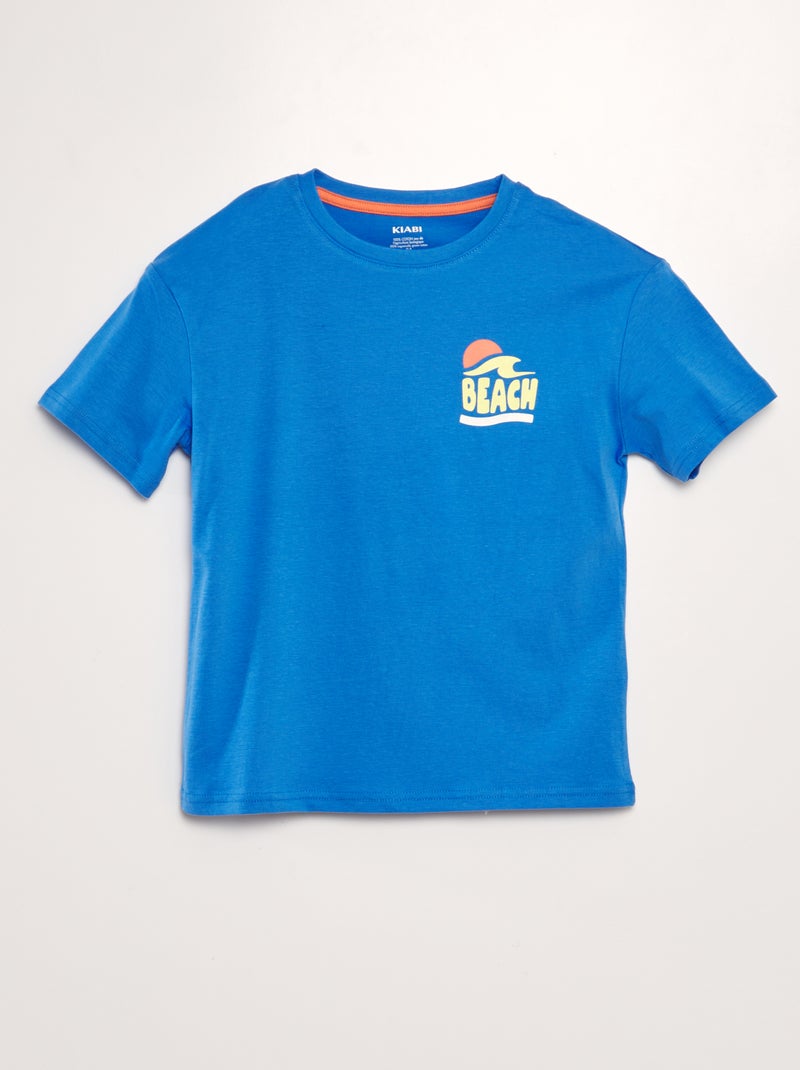 T-shirt loose fit stampata BLU - Kiabi