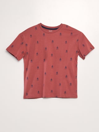 T-shirt loose fit stampata