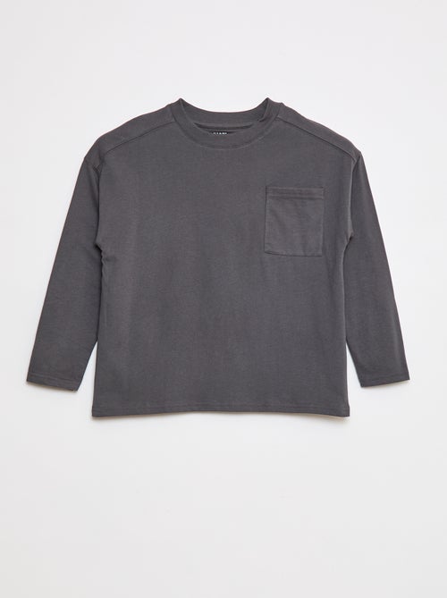 T-shirt loose fit tinta unita - Kiabi
