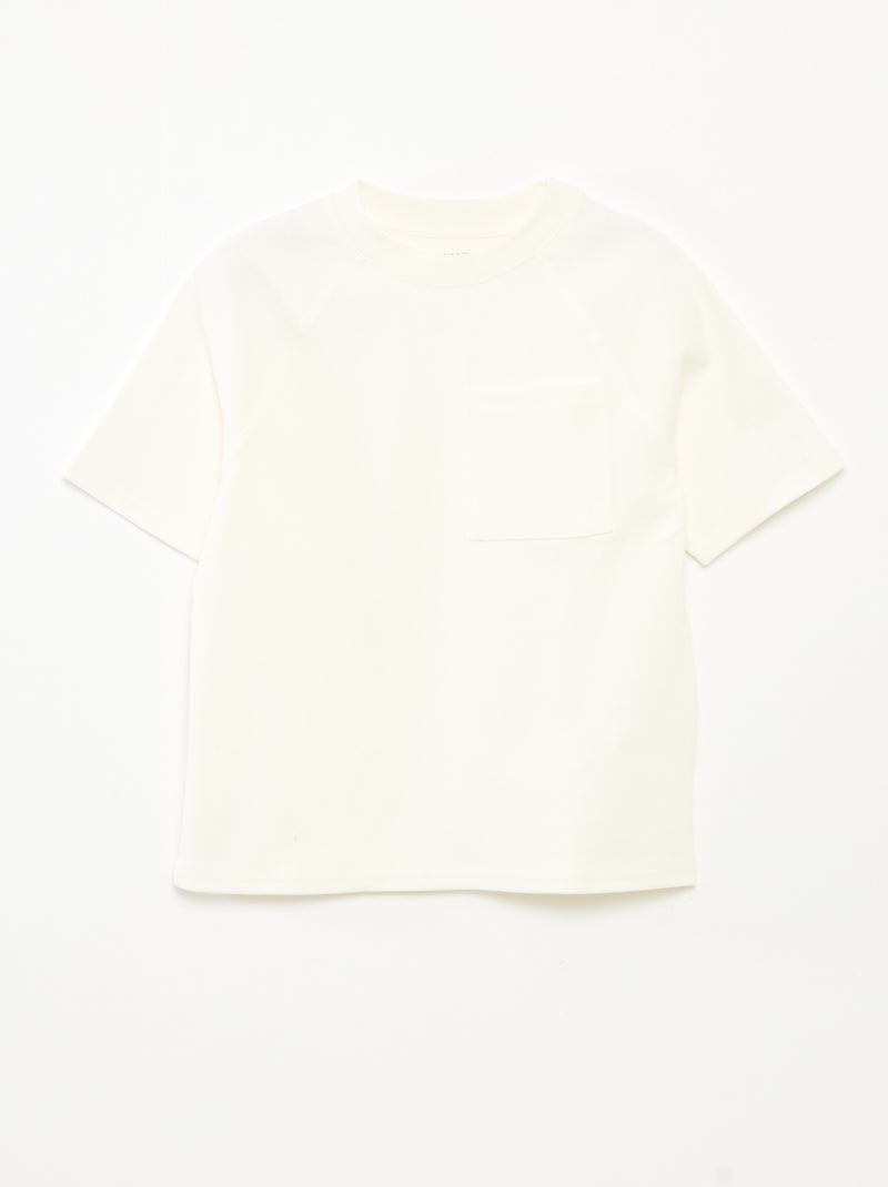 T-shirt loose in cotone Bianco - Kiabi