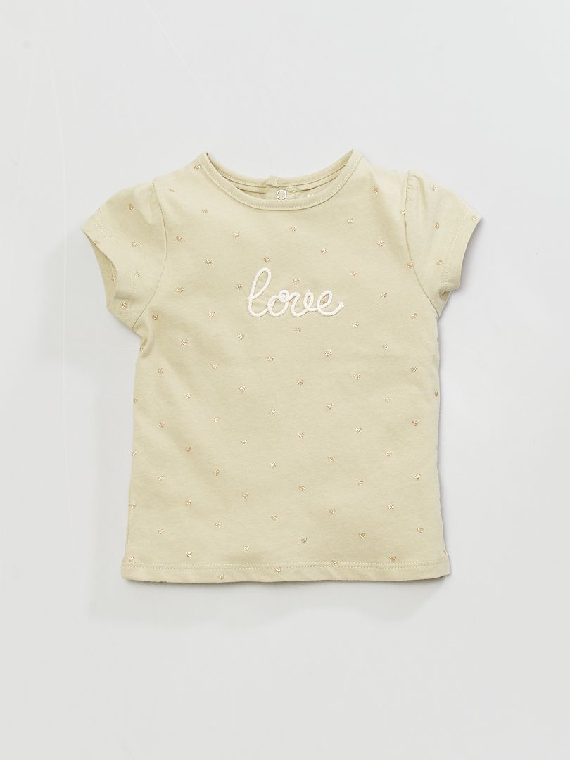 T-shirt 'love' VERDE - Kiabi