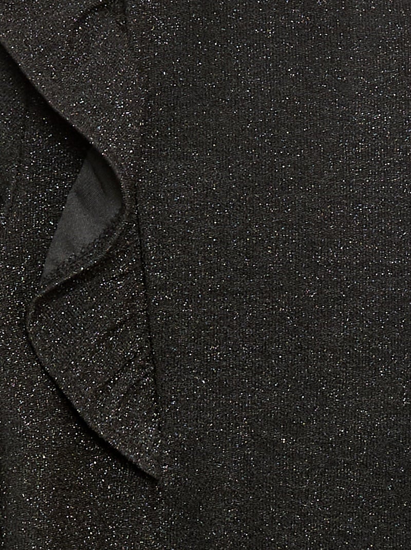 T-shirt lucido a maniche lunghe Nero - Kiabi