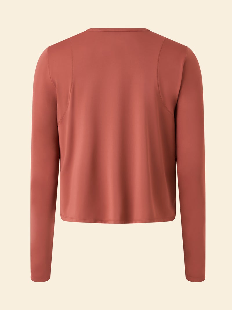 T-shirt lungo fluido - (ekstract) Marrone - Kiabi