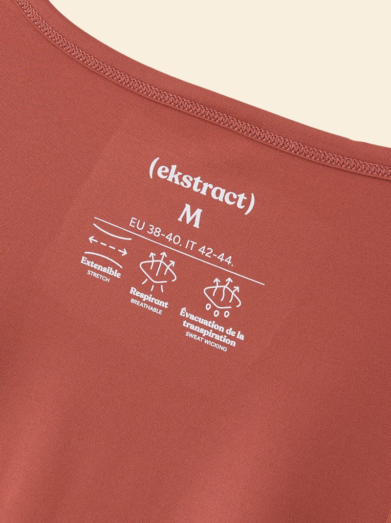 T-shirt lungo fluido - (ekstract) Marrone - Kiabi