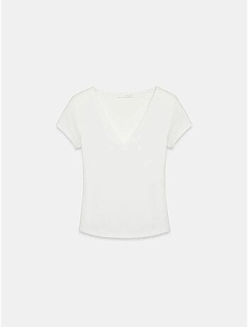 T-shirt maglia scollo a v manica corta dilvin