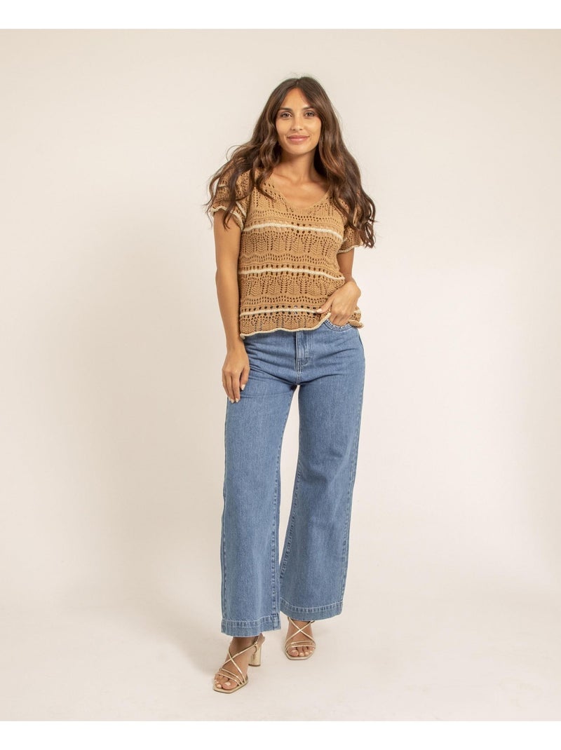 T shirt maille FILOMA Beige - Kiabi