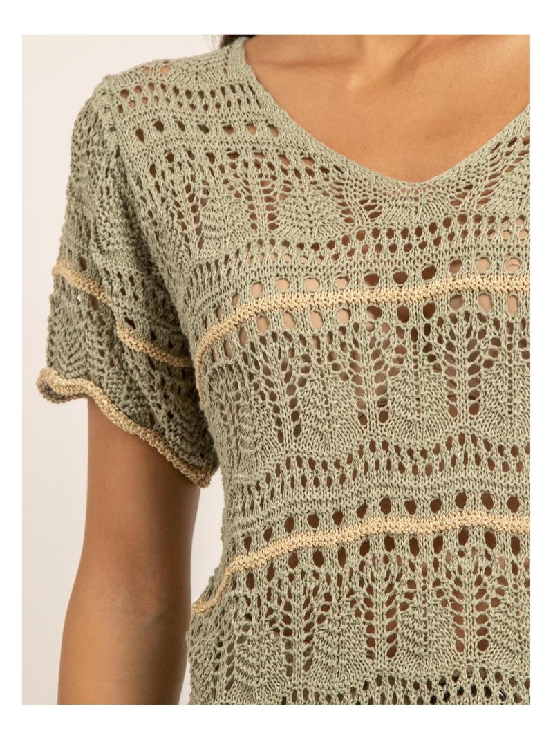T shirt maille FILOMA Cachi - Kiabi