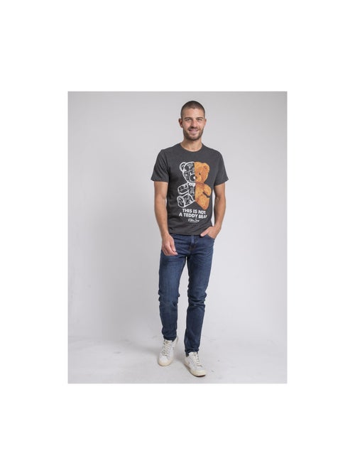 T-shirt manches courtes col rond pur coton JAKITED - Kiabi