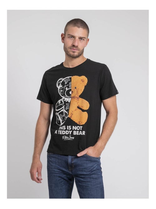 T-shirt manches courtes col rond pur coton JAKITED - Kiabi