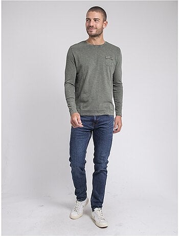 T-shirt manches longues col rond pur coton JABITAL