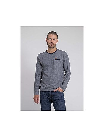 T-shirt manches longues col rond pur coton JARAMOJI
