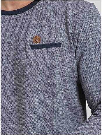 T-shirt manches longues col rond pur coton JARAMOJI