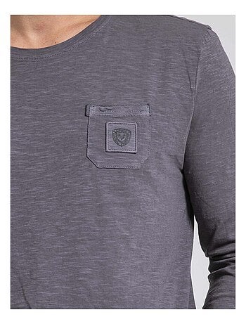 T-shirt manches longues col rond pur coton JAVELOTI