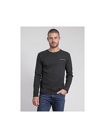 T-shirt manches longues col rond texturé JOVICTOR