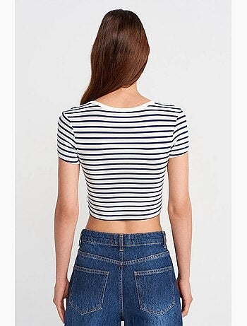 T-shirt manica corta a righe dilvin