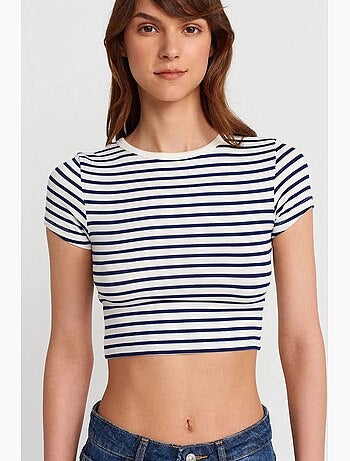 T-shirt manica corta a righe dilvin