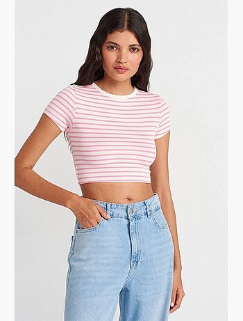 T-shirt manica corta a righe dilvin