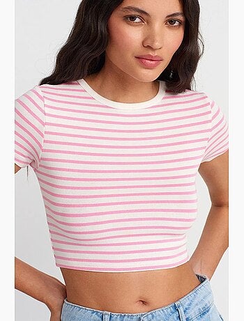 T-shirt manica corta a righe dilvin