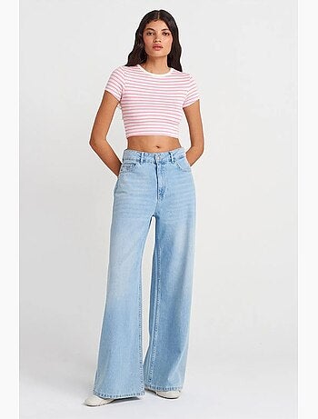 T-shirt manica corta a righe dilvin